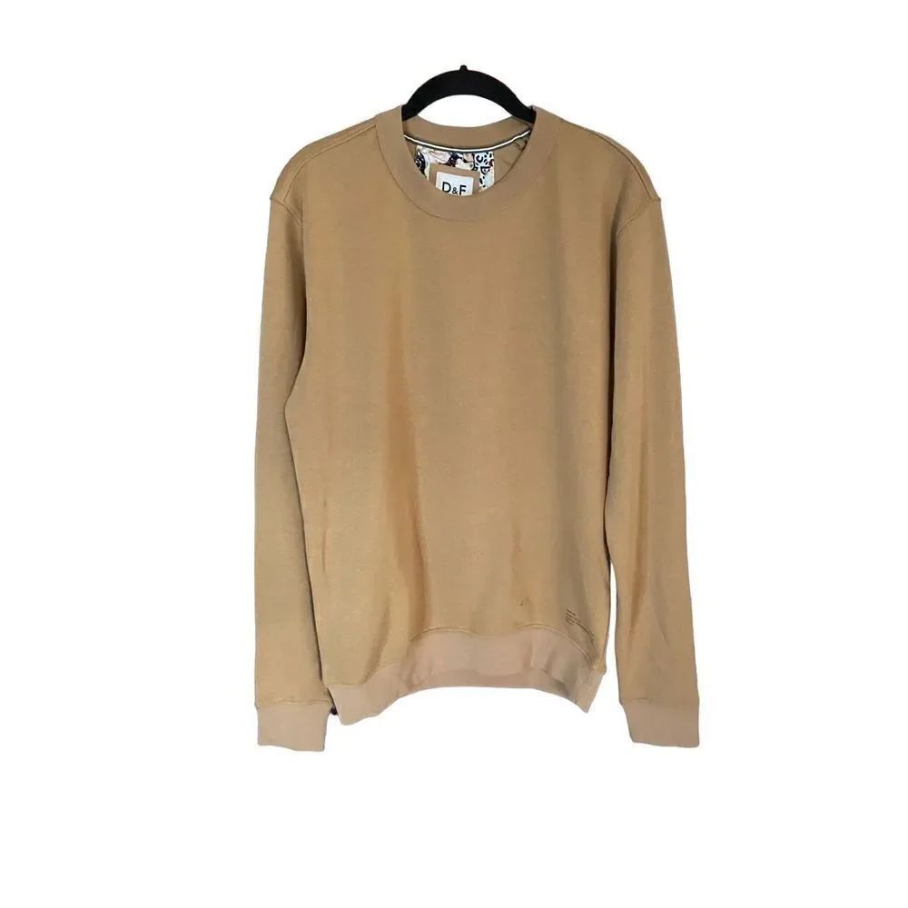 Denim & flower, men’s khaki, colored, longsleeve sweatshirt, size medium